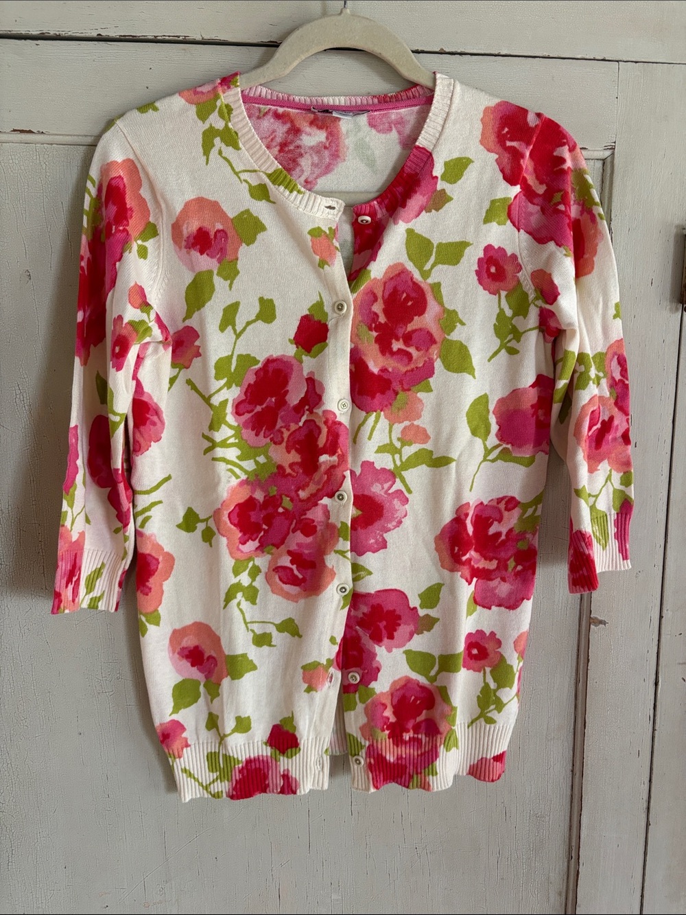 Isaac Mizrahi Bright Floral Cardigan